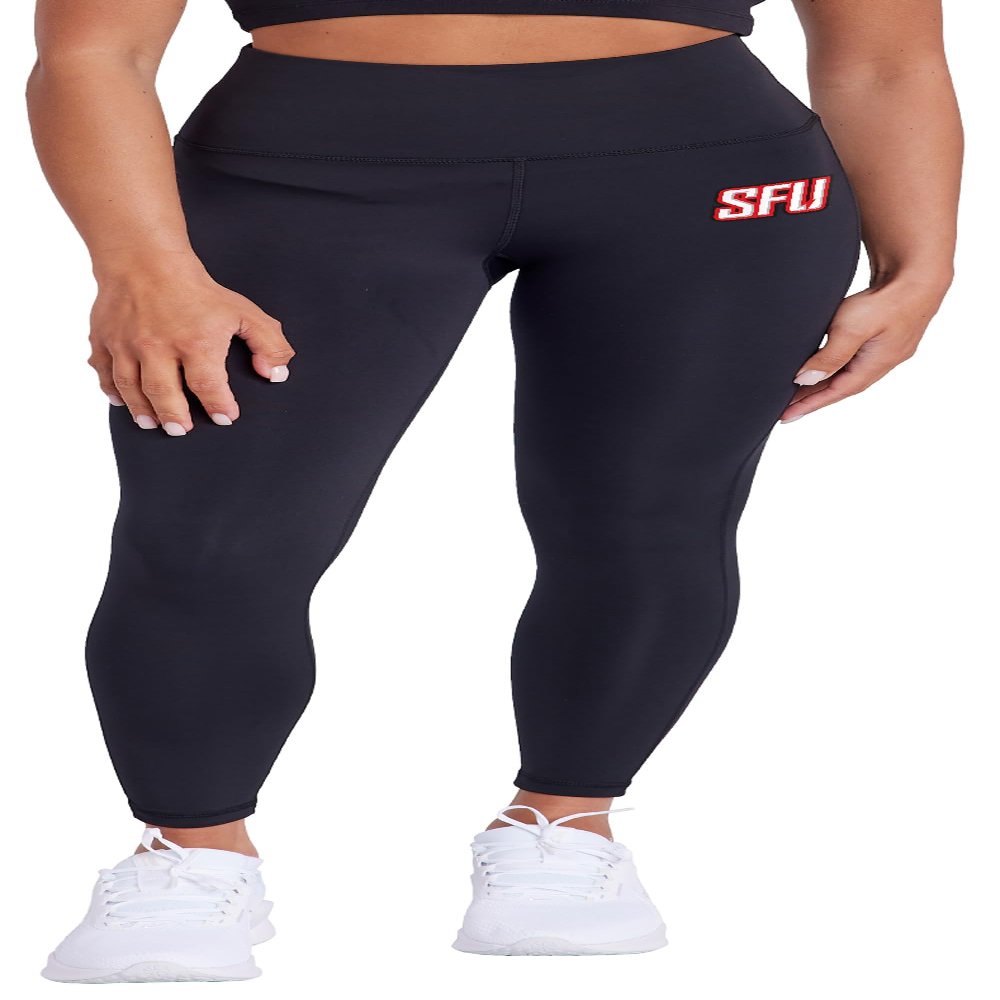 Campus Lab Saint Francis University Primary Logo Women's High Waisted Yoga Leggings for Workout Running Yoga 7/8 Length Pants, Black X-Small