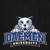 Campus Lab Daemen University Primary Logo Women's High Waisted Yoga Leggings for Workout Running Yoga 7/8 Length Pants, Black, Medium view 3