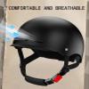 Low Profile Beanie Bike Helmet,DOT Approved Adults Ultra-Thin Open Face Bicycle Helmet,Novelty Men Women Retro Street Skull Cap Cycling Small Helmet for Scooter Cruiser ATV Moped(Champagne) view 2