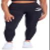 Campus Lab Salve Regina University Primary Logo Women's High Waisted Yoga Leggings for Workout Running Yoga 7/8 Length Pants, Black, Medium view 1
