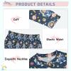 ALAZA Astronaut Monkey Star Planet Black 2 Piece Pajama Set Long Sleeve Top and Pants Sleepwear Unisex 3T view 4