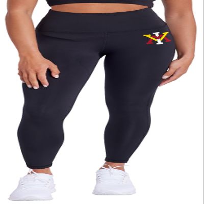 Campus Lab Virginia Military Institute Primary Logo Women's High Waisted Yoga Leggings for Workout Running Yoga 7/8 Length Pants, Black, Small