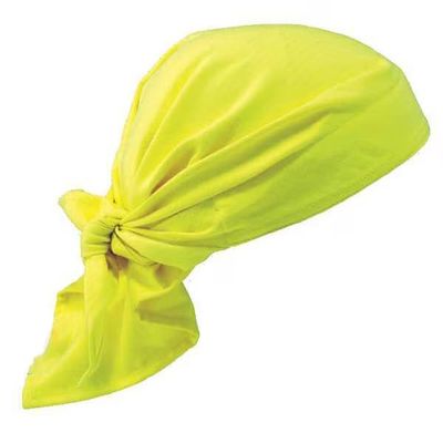 MOLLIFII Flame Resistant Cooling Bandana, Hi-Vis Lime, Cotton, Mfr: 6710FR-A
