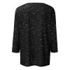 3/4 Sleeve Tops for Women Plus Size Christmas Shirts Cute Casual Funny Merry and Bright Printed Fall Blouses Crew Neck Family Lightweight Comfy Loose Tunic Tops Christmas Shirt Women, Green, Large view 4