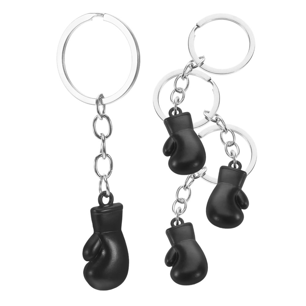COLLBATH 4pcs Men's Boxing Glove Keychain Sports Keychain Pendant for Boxing Fans for Sports Lover