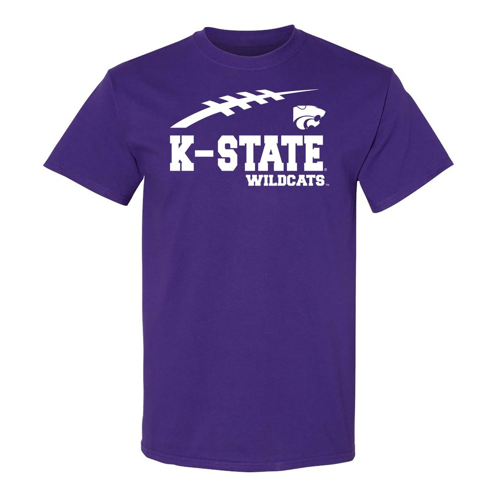 AS1131 - K-State Wildcats Football Horizon - Sports Team T Shirt - Large - Purple