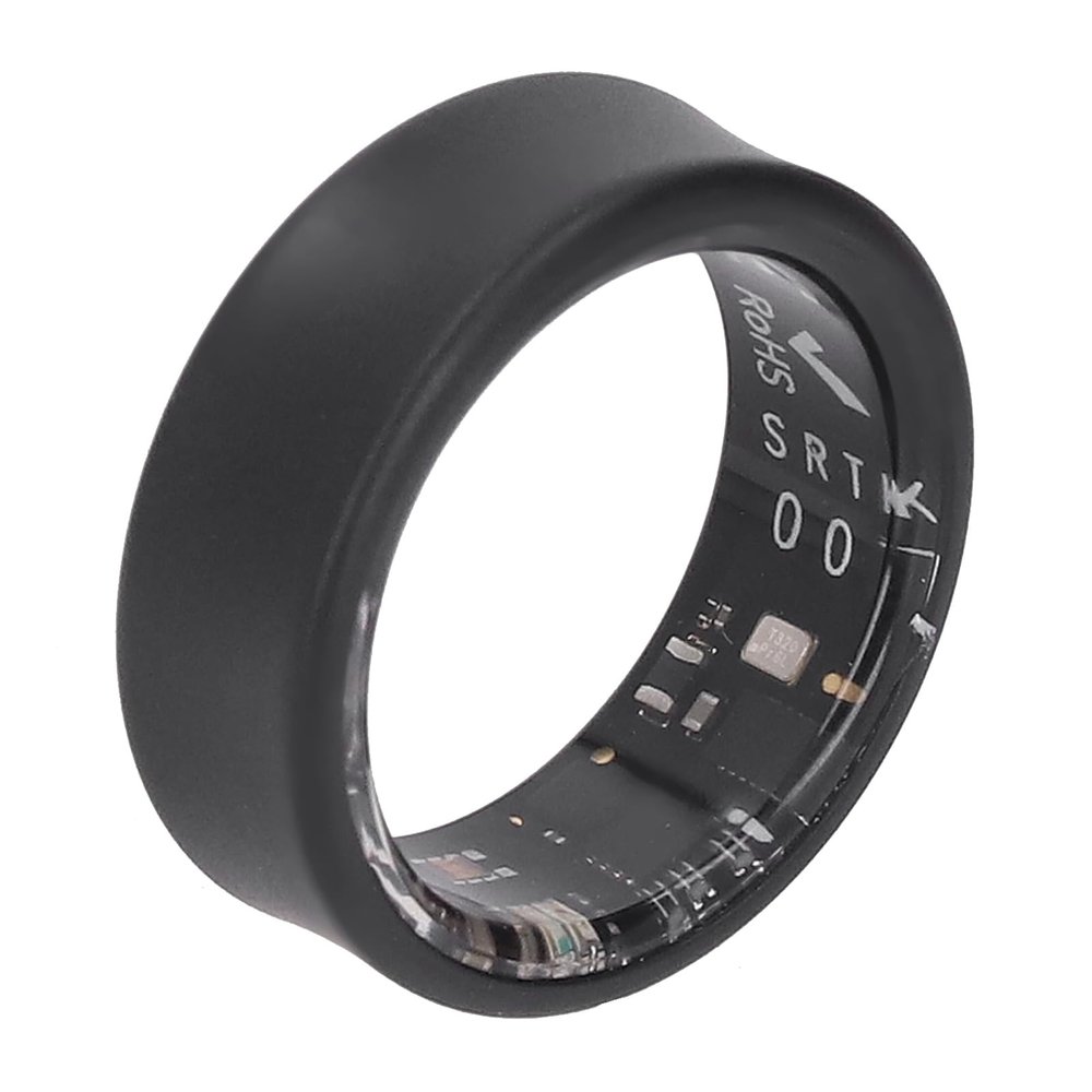 Gesture Control Smart Ring Fitness Tracker for Men Women with Charging Case, APP Camera Remote, Energy Saving Technology (7#)