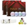 Volvik Tour VS4 Premium Golf Balls 2 Dozen Bundle with Genuine Italian Real Solid Leather Belt (White), Unisex, and 5 Ball Markers, & 1 Magnetic Hat Clip view 1