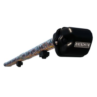 Riversmith River Quiver 2-Banger Roof Rack Fly Fishing Rod Holder for Car, Truck, SUV - 2 Rod Fly Rod Carrier with Locking Reel Box 10ft 4in, Quick Release Mount, Silver