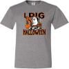 4T Oxford Toddler I Dig Halloween Funny Ghost Driving Excavator Toddler T-Shirt view 4