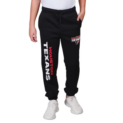 Ultra Game NFL Official Youth Super Soft Game Day Jogger Sweatpants, Houston Texans, Black, 18-20