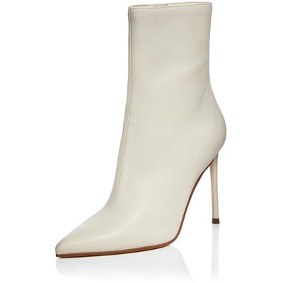 Aqua Womens GAL Leather Dressy Mid-Calf Boots Beige 9.5 Medium (B,M)