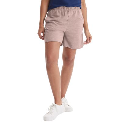 Hanes Womens Originals French Terry Shorts, Lightweight Fleece Raw Edge Hem Shorts (US, Alpha, Medium, Regular, Regular, ICED Mocha)