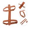 BESPORTBLE 2pcs Outdoor Picnic Blanket Carry Strap Pu Material Multipurpose Bedroll Holder for Camping Travel and Beach Mat Convenient Tie Down Straps for Easy Carrying view 3