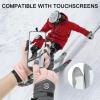 PATIKIL Winter Ski Snow Gloves, 1 Pair Waterproof Winter Warming Gloves Touchscreen Skiing Work Gloves for Women, Light Grey-White view 3