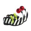 dPois Adults Halloween Clown Cosplay Shoes Stripe Clown Shoes with Red Ball Carnival Cosplay Shoe Black White 40/250 view 1