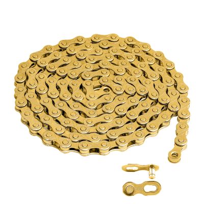 Hycline Bike Chain 6/7/8-Speed,Bicycle Chain 1/2x3/32 Inch,Special Steel for Road Mountain Racing Cycling (116 Links)-Gold