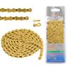 Hycline Bike Chain 6/7/8-Speed,Bicycle Chain 1/2x3/32 Inch,Special Steel for Road Mountain Racing Cycling (116 Links)-Gold view 2