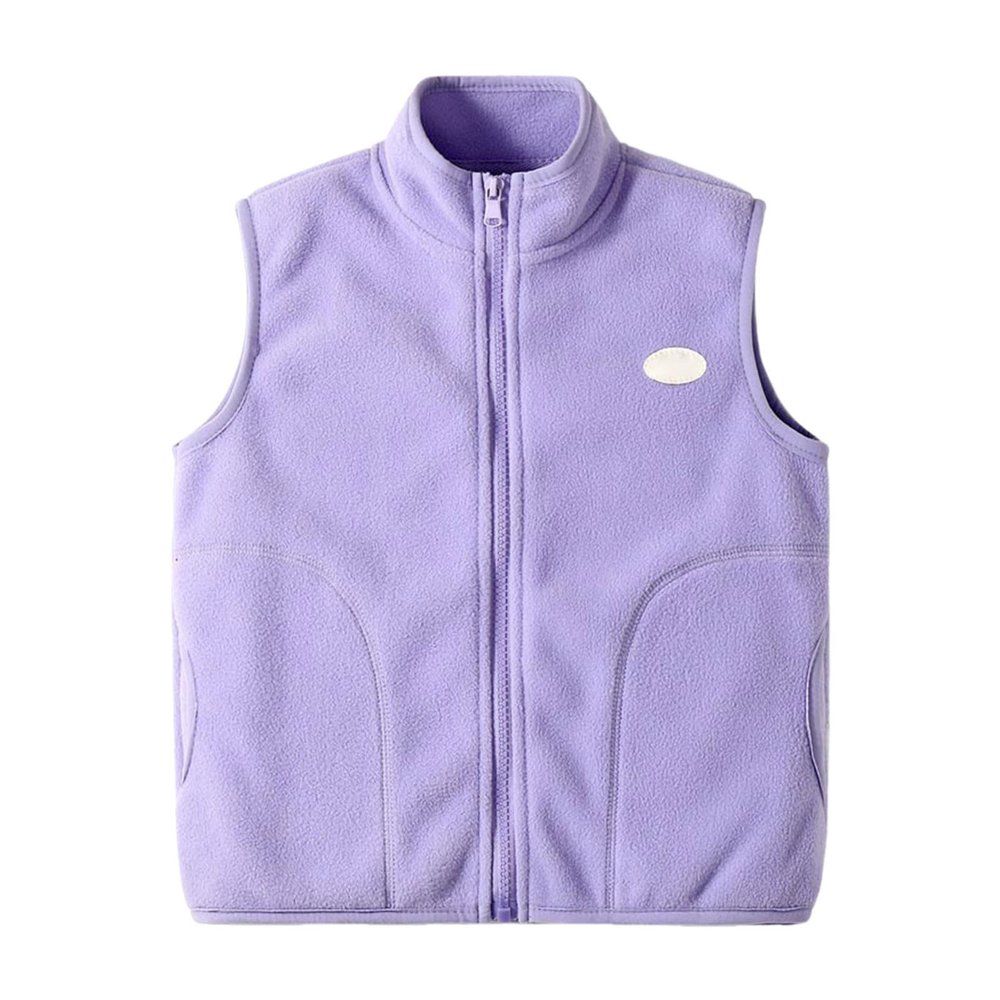 AIMAOMI Baby Boys Girls Sleeveless Jacket Full Zipper Soft Fleece Vest Kids Fall Winter Waistcoat (Purple, 6-7 Years)