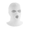 3 Hole Winter Knitted Mask,Outdoor Sports Full Face Covers Ski Mask Warm Knit Balaclava for Adult,Winter Face Mask Men Women White view 1
