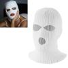 3 Hole Winter Knitted Mask,Outdoor Sports Full Face Covers Ski Mask Warm Knit Balaclava for Adult,Winter Face Mask Men Women White view 2