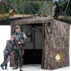 HUNTSEN 3-4 Person Hunting Blind - 270 Degree See Through Deer Blind with Magnetic Full Open Door - Pop Up Ground Blinds - Portable Resilient Hunting Tent for Deer & Turkey view 1