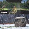 HUNTSEN 3-4 Person Hunting Blind - 270 Degree See Through Deer Blind with Magnetic Full Open Door - Pop Up Ground Blinds - Portable Resilient Hunting Tent for Deer & Turkey view 2
