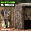 HUNTSEN 3-4 Person Hunting Blind - 270 Degree See Through Deer Blind with Magnetic Full Open Door - Pop Up Ground Blinds - Portable Resilient Hunting Tent for Deer & Turkey view 3