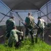 HUNTSEN 3-4 Person Hunting Blind - 270 Degree See Through Deer Blind with Magnetic Full Open Door - Pop Up Ground Blinds - Portable Resilient Hunting Tent for Deer & Turkey view 4