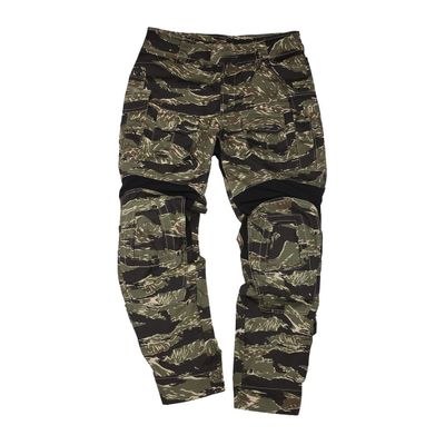 KAROYD Outdoor Tactical Pants with Knee Pads, Combat Shorts for Outdoor Sports Spring and Autumn (Tiger Stripe Camo)