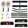 10FT Mini Pickleball Net, 4FT Adjustable Height Dink Training Rebounder Net with Paddles Set of 2, Pickleballs and Carry Bag for Outdoor Indoor Driveway Game, Easy Setup view 4