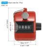 PATIKIL Clicker Counter, 2 Pcs 4 Digit Mechanical Handheld Tally Click Pitch Counter for Coaching Knitting, Golf, Lap, Fishing, Green-Red view 2