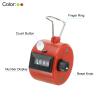 PATIKIL Clicker Counter, 2 Pcs 4 Digit Mechanical Handheld Tally Click Pitch Counter for Coaching Knitting, Golf, Lap, Fishing, Green-Red view 3