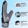 Arsh Sports Soccer Goalie Gloves,Football Goalkeeper Gloves for Kids Boys Youth Children Double Wrist Protection Along 4mm Super Grip Palm (Gray Black, Size 8 Suitable for Size M-L Adult) view 3