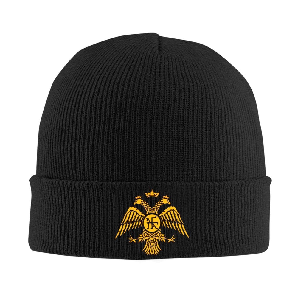 Byzantine Eagle Army Beanie Winter Unisex Knitted Hats Ski Socks Cuffed Hats