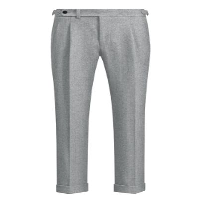Ceehuteey Men's Business Dress Suit Pants Thick Wool Pleated Front Herringbone Tweed Trousers (Sliver, 29W x 30L)