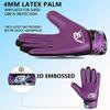 Arsh Sports Soccer Goalie Gloves,Football Goalkeeper Gloves for Kids Boys Youth Children Double Wrist Protection Along 4mm Super Grip Palm (Purple New, Size 3 Suitable for 5-6 Years) view 4