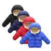 AIMAOMI Kids Boy Girl Winter Hooded Puffer Jackets Coats Light Weight Padded Outerwear Windproof Plain Outfits (Black, 3-4 Years)
