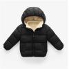 AIMAOMI Kids Boy Girl Winter Hooded Puffer Jackets Coats Light Weight Padded Outerwear Windproof Plain Outfits (Black, 3-4 Years) view 2