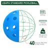 PATIKIL Outdoor Pickleball Balls 40 Holes Pickleball 8 Pack Pickleball Balls for Amateurs Indoor and Outdoor Sport, Blue view 2