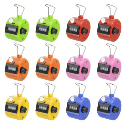 PATIKIL 12Pcs Clicker Counter 4 Digit Tally Click Pitch Counter Multicolor