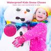 yeeplant Waterproof Kids Winter Gloves, Windproof Snow Gloves, Thick Thermal Ski Gloves for Cold Weather Sports view 3