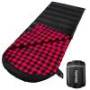 POEPORE Flannel Sleeping Bag Cotton 0 Degree Cold Weather for Adults XXL Sleeping Bag 4 Season Big and Tall with Compression Sack view 1