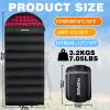 POEPORE Flannel Sleeping Bag Cotton 0 Degree Cold Weather for Adults XXL Sleeping Bag 4 Season Big and Tall with Compression Sack view 2