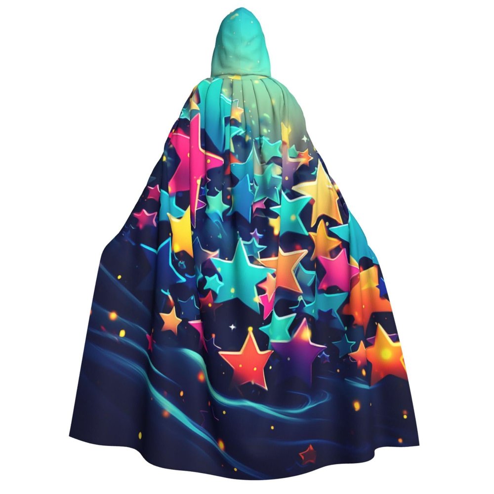 FJRFGbkJKN Hooded Cloak Unisex Adults Hooded Cape Halloween Hooded Robe Many Stars Halloween Cloak for Men Women