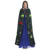 NOUZU Christmas Tree And Ball Print Halloween Cloak Men Cape Renaissance Cloak With Hood, For Adult Cosplay Party Costume view 2