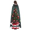NOUZU Christmas Tree And Ball Print Halloween Cloak Men Cape Renaissance Cloak With Hood, For Adult Cosplay Party Costume view 4