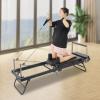 Foldable Pilates Reformer Machine, Workout Pilates Exercise Equipment, Pilates Reformer with Dual Resistance - Springs and Cords, Pilates Equipment for Home Gym (Black) view 3
