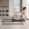 Foldable Pilates Reformer Machine, Workout Pilates Exercise Equipment, Pilates Reformer with Dual Resistance - Springs and Cords, Pilates Equipment for Home Gym (Black) view 4