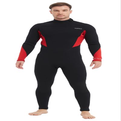 Aunua Wetsuits Men 5mm Back Zip Fullsuit Superstretch Neoprene GBS Seams Surfing Wetsuit(6051-3XL)